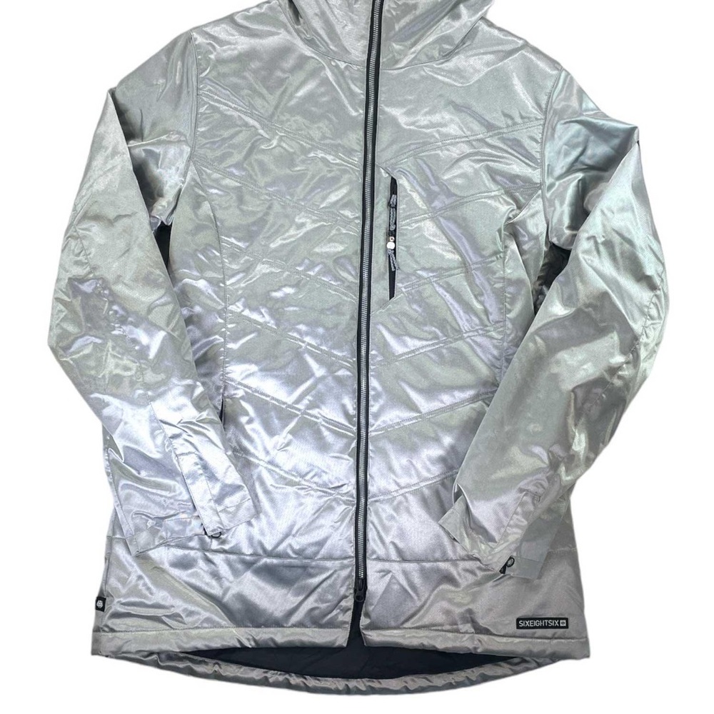 Matte Silver Jacket By Six Eight Six View 4